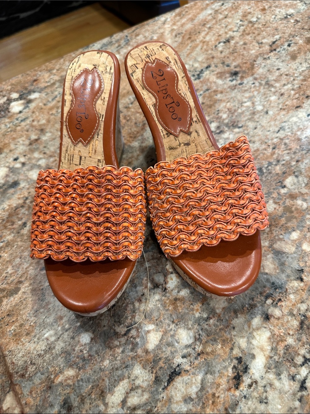 2 Lips Too Women's Orange Woven Slide Mule